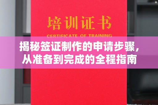 徐州揭秘签证制作的申请步骤，从准备到完成的全程指南